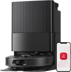 roborock Qrevo S5V Robot Vacuum and Mop, FlexiArm Edge Mopping, 12,000Pa Suction, Dual Zero-Tangle System, Smart Obstacle Avoidance, 10mm Mop Lifting, Auto Mop Washing&Drying, Self-Emptying&Refilling