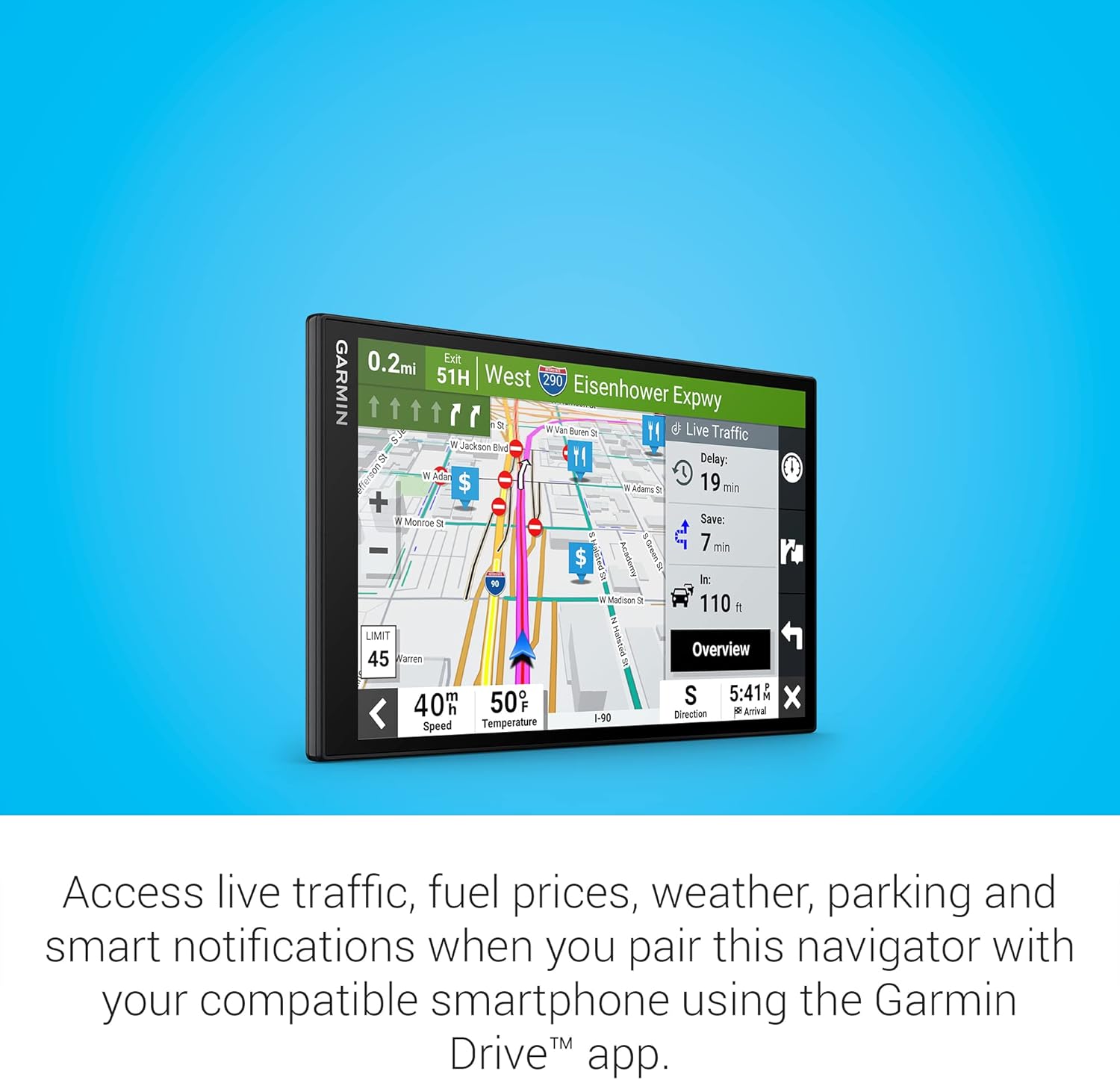 Garmin DriveSmart 86  8-inch Car GPS Navigator with Bright  Crisp High-Resolution Maps and Garmin Voice Assist