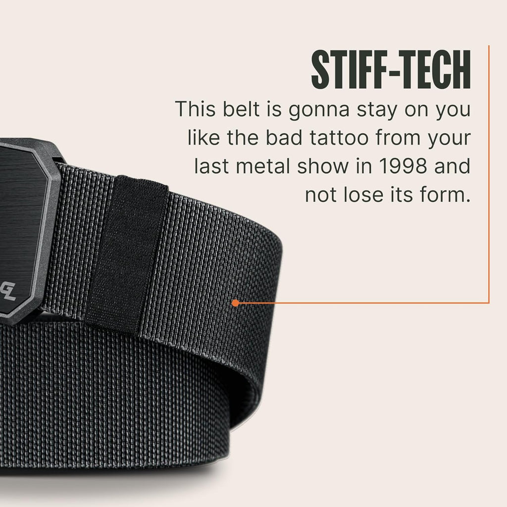 Groove Life Groove Belt OG - Men's Work Belt - Stretch Nylon, Magnetic Buckle, Adjustable, Comfortable, Tactical, EDC