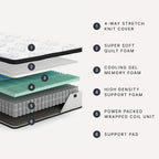 Signature Design by Ashley Chime Hybrid Queen 12" Mattress with Gel Memory Foam, Medium Firm, Pressure Relief, Fiberglass Free Mattress in a Box