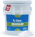 Rx Clear 50 lbs Granular Pool Chlorine | Use As Bactericide  Algaecide  & Disinfectant in Swimming Pools  Hot Tubs  & Spas | Stabilized  Fast Dissolving & UV Protected