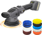 VERVEWAVE Cordless Buffer Polisher Kit for Dewalt 20V Battery (No Battery), 6-Inch Orbital Car Polisher Variable Speed 1800—5500 RPM, 17PCS Polishing Accessories, for Car Polishing/Waxing (Tool Only)