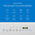 hOmeLabs Dehumidifier for Home, Office, Basements with Powerful Moisture Removal, Humidity Control, Auto Shut-off, Quiet Operation - 7,500 Sq Ft Wi-Fi with Pump (50 Pint MAX 120 Pint at 95°F, 90% RH)