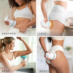 Vibro Sculpt Lymphatic Drainage Massager – Cellulite Massage Tool & Cellulite Massager, Handheld Body Massager for Stomach & Legs – Includes Pro Pads + Vitamin C Oil