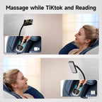 Real Relax Massage Chair Full Body with Unique Phone Controller,Heart and Blood Measurement, Zero Gravity 3D SL-Track Recliner with APP Control, Child Lock,Pause Button, Back Pad, Favor-06, Blue
