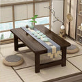 Japanese Folding Table Bamboo Japanese Floor Table Portable Solid Wood Folding Coffee Table,No Assembly Japanese Coffee Table for Sitting on The Floor,Easy Storage