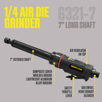 BT 6321-7 1/4" Extra Long Straight Air Die Grinder – Professional-Grade Heavy-Duty Pneumatic Grinder with Variable Speed Control for Precision Grinding, Polishing & Sanding