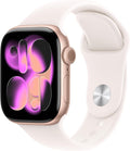 Apple Watch Series 11 GPS + Cellular 42mm Smartwatch with Rose Gold Aluminum Case w Light Blush Sport Band - S/M. Sleep Score  Fitness Tracker  Health Monitoring  Always-On Display  Water Resistant