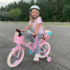 JOYSTAR Little Daisy Kids Bike for Girls Boys Ages 2-7 Years, 12 14 16 Inch Girls Bikes with Doll Bike Seat & Streamers, Boys Bike with Flag & Number Plate, Multiple Colors