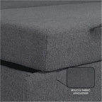 Serta Galway 66.5" Convertible Sleeper Loveseat, Full Size, Dreamcoil Comfort, FingerGuard Pinch Point Protection, Boucle Fabric, Charcoal