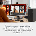Dell Tower Desktop ECT1250 - Intel Core Ultra 7-265 Processor  UHD Graphics  32GB Memory  1TB M.2 SSD  3.0 SD Card Reader  Wired Keyboard and Mouse  Windows 11 Home  Basic Onsite Service