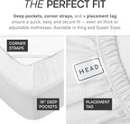 Eucalyptus Collection King Size Sheet w/Silver Ions | 100% Tencel | Ultra Soft | Cooling for Hot Sleepers | 18" Deep Pocket Ivory