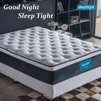 Queen Mattress, 12 Inches Pillow Top Hybrid Queen Mattress in a Bag, Memory Foam Pocket Spring Bed for Medium Firm Support