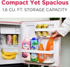 Frigidaire EFR176 1.6 cu. ft. Retro Bar Fridge with Side Bottle Opener (Pink)
