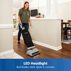 Vacmaster UB0402 Commercial Vacuum Cleaner Ultra-Lightweight 14L Capacity Bagged Upright Vac with LED Headlight and 2-Speed Setting Powerful Suction for Pets, Carpets & Hard Floor