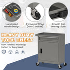 Tool Chest, 5-Drawer Rolling Tool Chest with Detachable Top Tool Box, Tool Box with Wheels, Tool Storage Cabinet for Garage Warehouse Workshop (Gray)