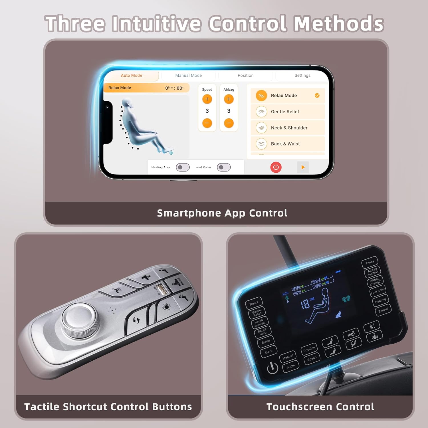 MYTHIA 2026 A303C Massage Chair, Full Body Zero Gravity Recliner with SL Track, Body Scan, 12 Auto Modes, Lumbar Heat, Bluetooth App, Wireless Charge, and Foot Rollers for Home and Office (Black)