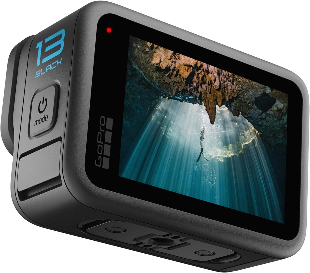 GoPro HERO13 Black Accessory Bundle - Includes The Handler  2 Enduro Batteries  2 Curved Adhesive Mounts  64GB SanDisk MicroSD Card  and Carrying Case
