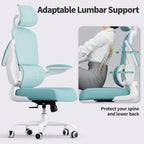 TRALT Office Chair Ergonomic Desk Chair, 330 LBS Home Mesh Office Desk Chairs with Wheels, Comfortable Gaming Chair, High Back Office Chair for Long Hours (Blue)