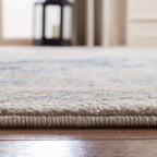 SAFAVIEH Area Rug 9x12 - Evoke Collection - Large - Ivory & Blue, Shabby Chic Oriental Medallion Design, Non-Shedding & Easy to Clean, Ideal for Living Room, Bedroom, Dining Space (EVK220C)