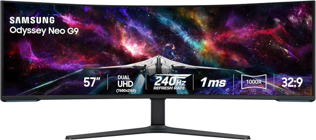 Samsung 57" Odyssey Neo G9 (G95NC) Series Dual 4K UHD 1000R Curved Gaming Monitor  240Hz  1ms with DisplayPort 2.1  Quantum Mini-LED  DisplayHDR 1000  AMD FreeSync Premium Pro  LS57CG952NNXZA