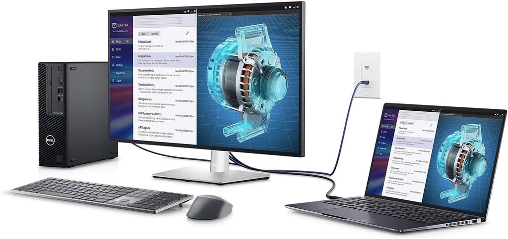Dell P2425H Computer Monitor Screen 24" 16:9 IPS Display with Stand - 1 Year Warranty  100Hz Full HD  1920 x 1080 with Power Cable  Anyhdd DisplayPort  HDMI  USB 3.0 Upstream Cable & Cloth - New