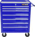 7 Drawers Rolling Tool Cart on Wheels, Multifunctional Organizer Tool Chest Tool Case, Trolley Tool Storage Tool Box for Workshop,Garage,Repair Shop (7 Drawers 24.2" W×12.9" D×29.9" H-Blue)