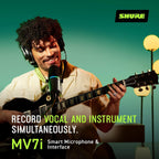 Shure MV7i Smart Microphone – USB-C & XLR Mic for Podcasting  Music & Streaming with Built-in Audio Interface  Auto Level Mode  Advanced DSP  All-Metal Design  Black