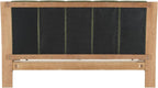 Christopher Knight Home Trisie Mid-Century Modern King Size Bed Frame and Headboard, Solid Wood King Platform Bed Frame with Upholstered Headboard, No Box Spring Needed, Easy Assembly, Natural
