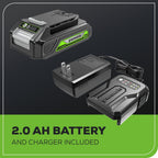 Greenworks 24V Cordless Multi-Tool, Oscillating Tool for Cutting/Nailing/Scraping/Sanding with 6 Variable Speed Control, 2.0Ah Battery, 2A Charger and 13 Accessories Included