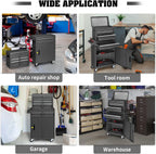 Winado 4-Drawer Rolling Tool Chest with Wheels & Lock, Tool Box with Large Storage Cabinet and Adjustable Shelf, Removable Portable Top Box for Garage, Warehouse, Factory