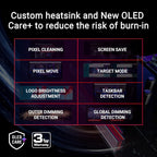 ASUS ROG Strix 26.5” 1440P QD-OLED Gaming Monitor (XG27ACDNG) -QHD (2560x1440)  360Hz  0.03ms  Custom Heatsink  OLED Care+  G-SYNC Compatible  99% DCI-P3  DisplayWidget  AI Gaming  3yr Warranty