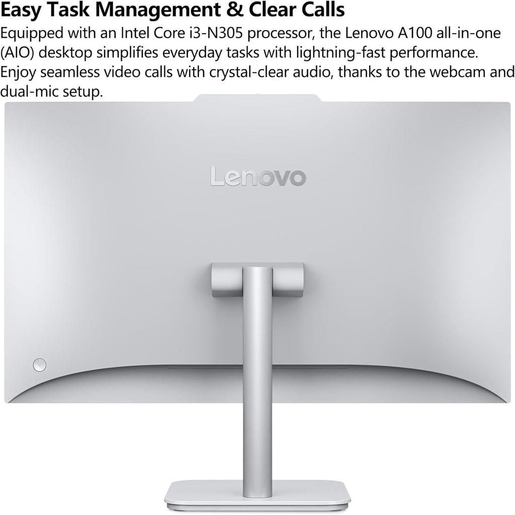 Lenovo 24 IdeaCentre All-in-One 1080P Desktop Computer  Intel 8-Core i3-N305 Processor  16GB DDR4 RAM  1TB PCIe SSD  23.8" AIO for Home  Lifetime Office 365 for Web  WiFi 6  Bluetooth  Win 11  White