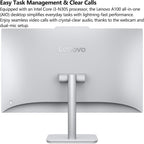 Lenovo 24 IdeaCentre All-in-One 1080P Desktop Computer  Intel 8-Core i3-N305 Processor  16GB DDR4 RAM  1TB PCIe SSD  23.8" AIO for Home  Lifetime Office 365 for Web  WiFi 6  Bluetooth  Win 11  White
