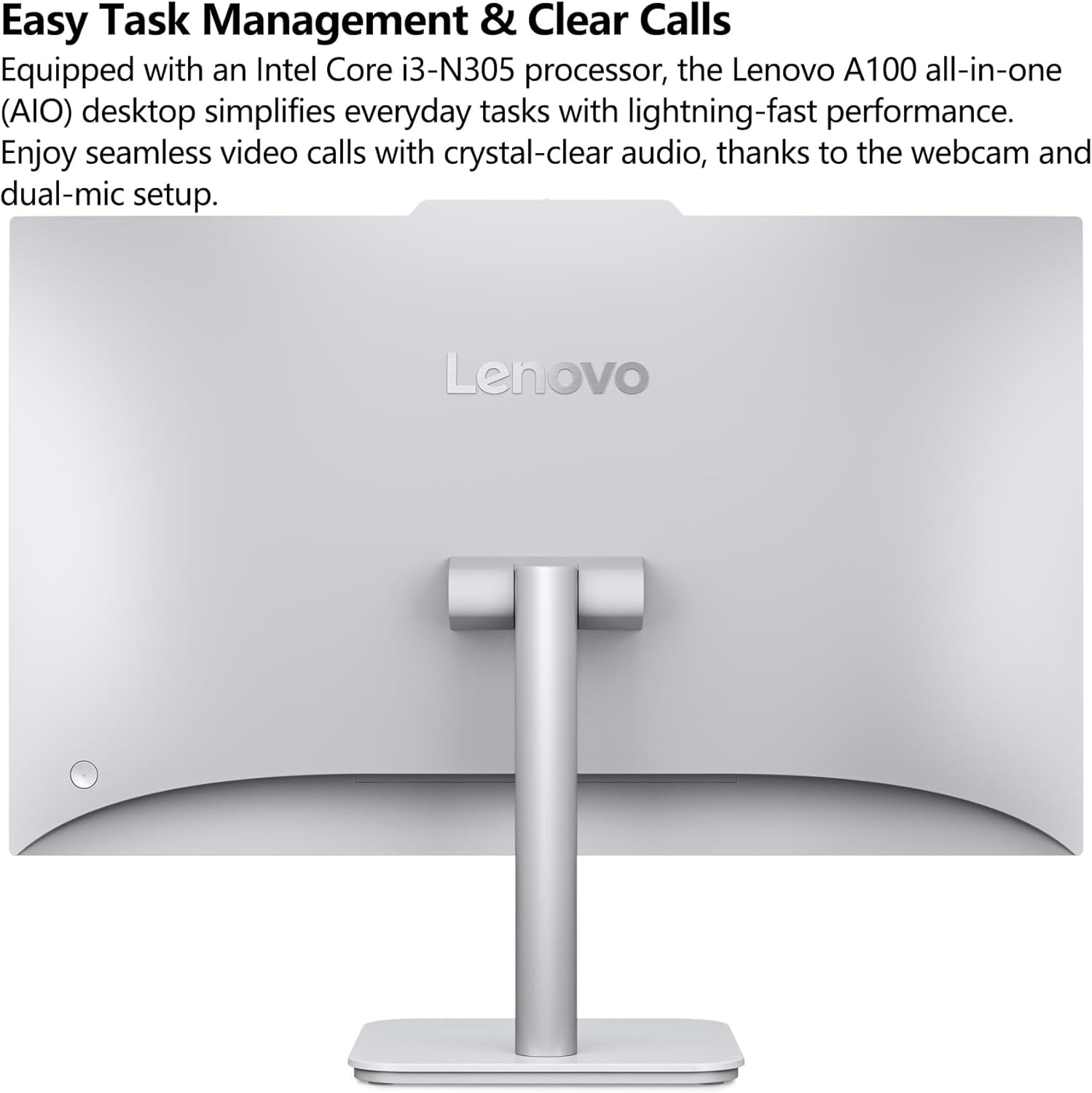Lenovo 24 IdeaCentre All-in-One 1080P Desktop Computer  Intel 8-Core i3-N305 Processor  16GB DDR4 RAM  1TB PCIe SSD  23.8" AIO for Home  Lifetime Office 365 for Web  WiFi 6  Bluetooth  Win 11  White
