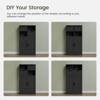Iwell Storage Cabinet with Doors & Shelves, Kitchen Pantry Cabinet, Bathroom Cabinets for Living Room, Kitchen, Laundry, Black