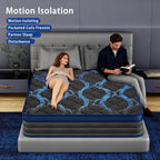 King Size Mattress 10 Inch, Hybrid Memory Foam Mattress with Zoned Pocket Coils Support and Motion Isolation Design, Strengthen Edge Support,CertiPUR-US Certified, Medium Firm in a Box