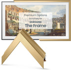 Pale Gold Scoop 65" Alloy Deco TV Frame - Compatible ONLY with Samsung The Frame TV and Pro TVs (Fits 2021-2026  LS03A  LS03B LS03C LS03D LS03FA LS03FW)