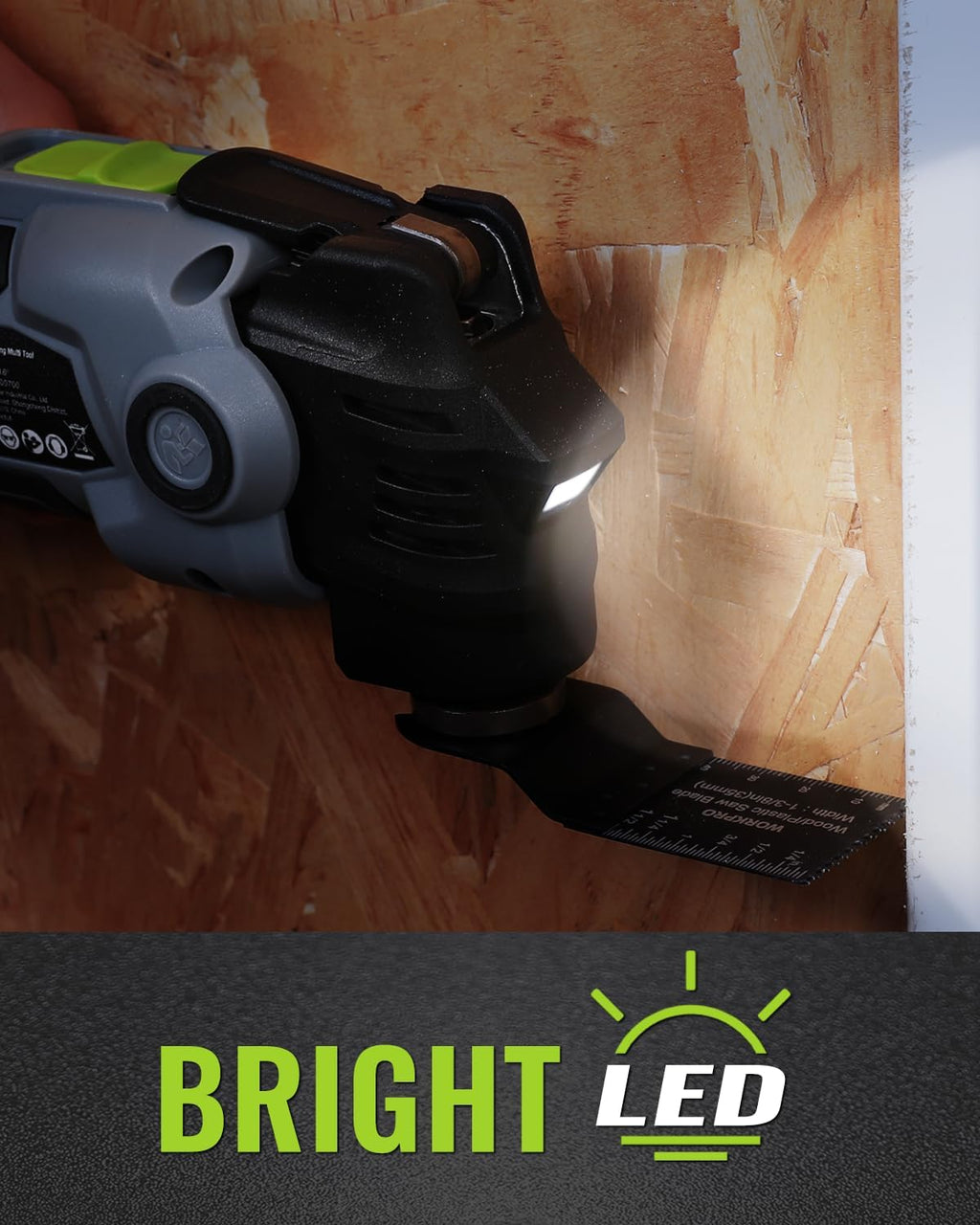WORKPRO 20V Oscillating Tool Kit, Cordless and Brushless 19,000 RPM Orbiting Multi Tool with 6 Variable Speeds, 3.6°Oscillation Angle, 21pcs Saw Accessories, 1 Rechargeable Battery and Carrying Bag