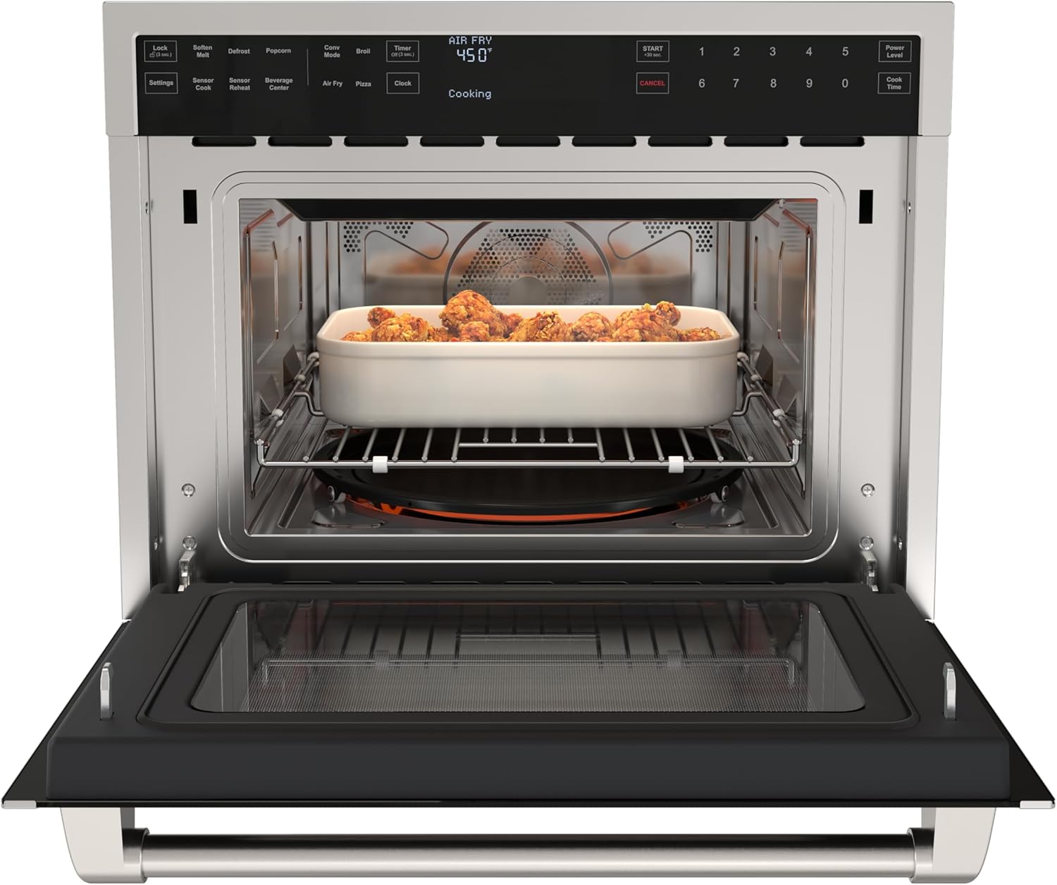 KoolMore Reserve 24 in. Built-In Microwave Convection Oven with Air Fry, 3-in-1 Combo, Sensor Cook, Soft-Close Door, 1.6 cu. ft. in Stainless Steel