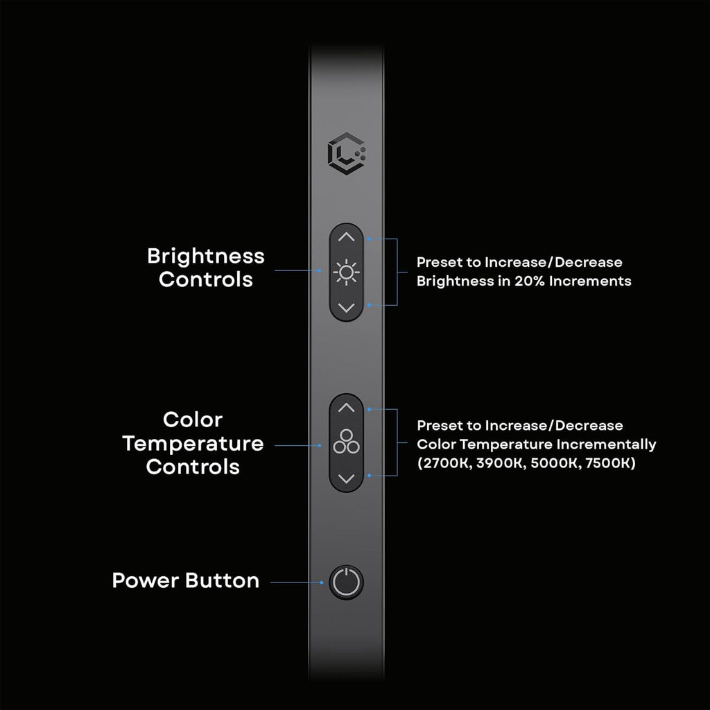 LUME CUBE Edge 2.0 LED Desk Lamp | Dimmable Home Office Desk Light with USB Charging Port & Strong Swing Arm | Adjustable Color Temperature and Brightness | Circle Webcam Light - Black