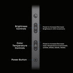 LUME CUBE Edge 2.0 LED Desk Lamp | Dimmable Home Office Desk Light with USB Charging Port & Strong Swing Arm | Adjustable Color Temperature and Brightness | Circle Webcam Light - Black