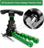 Flaring Tool Kit Pipe Expander Set 1/4" - 3/4" Tubing Pipe Flare Tool HVAC 45° Eccentric Type Flare Tool with Pipe Cutter for Copper/Aluminum/Stainless Steel Pipes Refrigeration