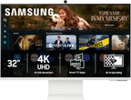 Samsung 32” Smart Monitor M8 (M80F) 4K UHD Display  Samsung Vision AI  Smart TV Apps  Gaming Hub  USB-C  HDMI and USB-A  White  LS32FM803UNXZA  2025