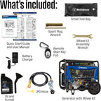 Westinghouse 12500 Peak Watt Tri-Fuel Home Backup Portable Generator  Remote Electric Start  Transfer Switch Ready  Gas  Propane  and Natural Gas Powered
