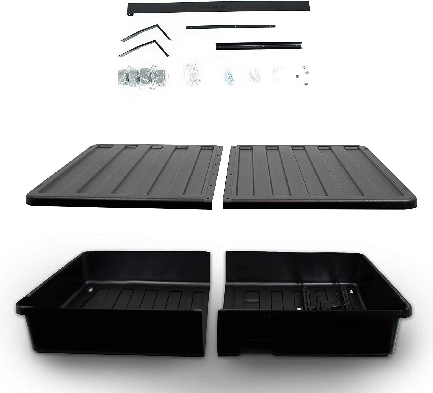 Outdoor TV Hard Cover Weatherproof Protection for Television - Mounts Right on The Wall - TV Wall Mounting Bracket Included … (45-55 inch)  Black