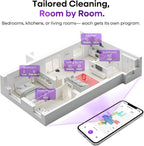 MONSGA Robot Vacuum and Mop Combo, 7000Pa Robotic Vacuum with Lidar Navigation, 180mins Runtime, Tangle-Free Robot Mop, 5 Editable Maps, APP/Remote/Voice Control, Ideal for Hard Floors and Carpets