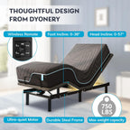 Twin XL Adjustable Bed Base Frame with 14 Inch Cooling Copper Memory Foam Mattress, Wireless Remote & Head and Foot Incline, Zero Gravity, CertiPUR-US Certified & Fiberglass Free, 80" × 38"
