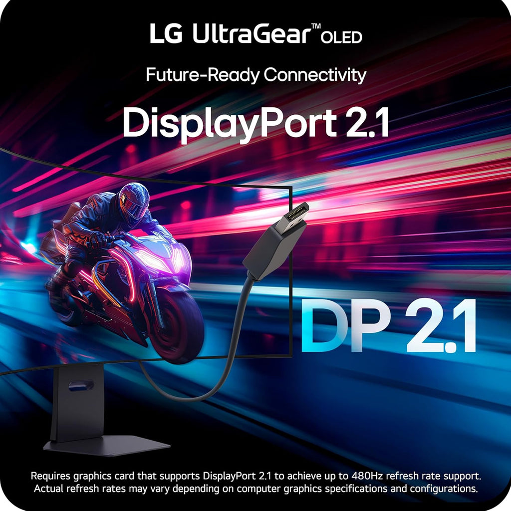 LG 45GX950A-B 45-inch Ultragear 5K2K WUHD (5120 x 2160) OLED Curved Gaming Monitor  Dual-Mode  165Hz  0.03ms  NVIDIA G-Sync  AMD FreeSync Premium Pro  HDR True Black 400  USB Type-C 90W  DP2.1