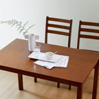 Livinia Seattle 5-Piece Wooden Dining Table Set for 4, Modern Farmhouse Kitchen Dining Room Set with Solid Wood Ladder Back Chairs for Small Space (Antique)